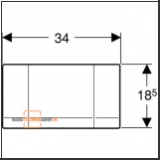 Geberit Bet�tigungsplatte Highline, Edelstahl 115151001