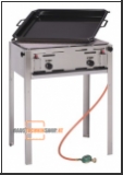 Gasgriller mit emaillierter Grill-Bratpfanne 590x480mm